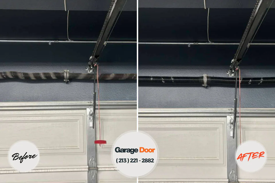 Before and after: garage door repair Baltimore, OH